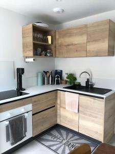 Eldhús eða eldhúskrókur á Gîte Traou Nod