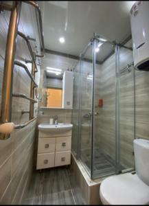 Koupelna v ubytování Ахметова 6