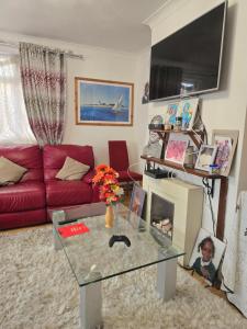 TV a/nebo společenská místnost v ubytování AlphaAde Homes