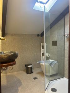 Koupelna v ubytování Guesthouse Lousios + 21 fotografií