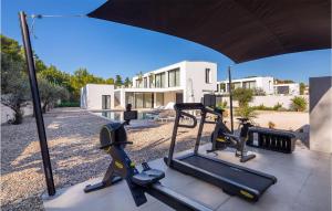 Posilňovňa alebo fitness centrum v ubytovaní Villa Viktoria