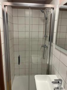 Koupelna v ubytování Tenis Cibulka Suites