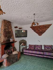 Posezení v ubytování Auberge les Roches