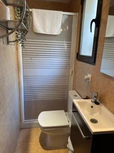 Koupelna v ubytování Hostal Camarina