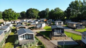 an aerial view of a row of houses at Ostseecamp Lübecker Bucht Ferienhaus "Min Tohuus" in Scharbeutz