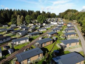 an aerial view of a village with houses at Ostseecamp Casa de la Playa in Scharbeutz