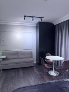Area soggiorno di Flat Higienópolis Com Varanda