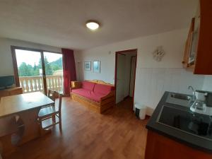 Η κουζίνα ή μικρή κουζίνα στο Appartement cosy 2 pièces à Valfréjus, proche remontées mécaniques - FR-1-561-133