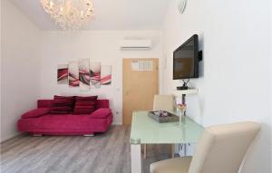 Televízia a/alebo spoločenská miestnosť v ubytovaní Amazing Apartment In Okrug Gornji