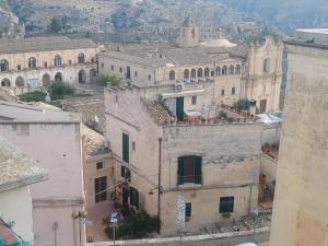 A general view of Matera or a view of the city taken from a panziókat