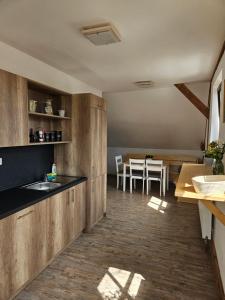 Kuchyň nebo kuchyňský kout v ubytování Apartmány Karolína - Kašperské Hory