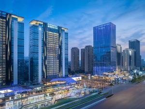 咸阳景观或在酒店看到的城市景观