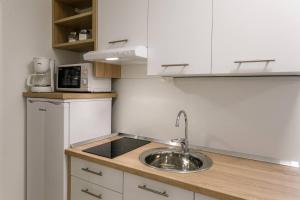 Kuchyň nebo kuchyňský kout v ubytování Apartments Paradiso