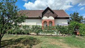 a house with a fence in front of it at Silye Vendégház in Hortobágy