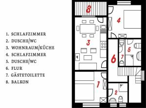 Plán poschodí v ubytovaní Apartment U Anděla