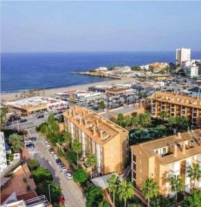 an aerial view of a city and the ocean at Apartamento Marmara in Jávea