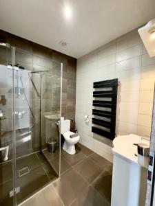 Koupelna v ubytování CENTER rooms
