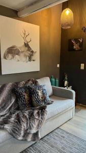 Posezení v ubytování Le Brâme du Cerf + 37 fotografií