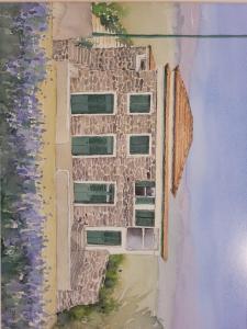 a painting of a building with windows at Casa da Avó Paraíso in Machico