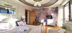 Posteľ alebo postele v izbe v ubytovaní VIP Apartamenty Widokowe