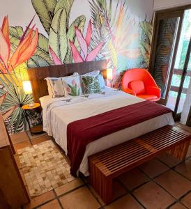 Postel nebo postele na pokoji v ubytování Hotel Casa Paradiso Guarujá