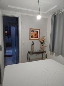 Postel nebo postele na pokoji v ubytování Apartamento palhoça mobiliado