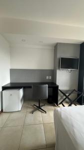 Postel nebo postele na pokoji v ubytování Loft 3 Edf Celita Franca Business e flat
