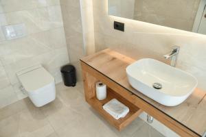 Koupelna v ubytování Hotel Albulena