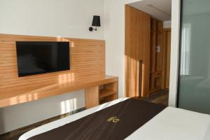 TV a/nebo společenská místnost v ubytování Hotel Albulena