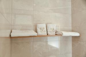 Koupelna v ubytování Hotel Albulena