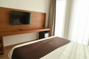 TV a/nebo společenská místnost v ubytování Hotel Albulena