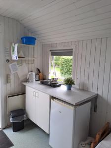 Kuchyň nebo kuchyňský kout v ubytování Kongsøre camping, små og store hytter