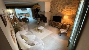 Χώρος καθιστικού στο Gite Aigues Vives - Le Patio