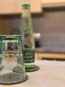 a glass jar sitting on top of a counter at Ferienwohnung mit Fitnessstudio Top2 in Plauen +20 photos