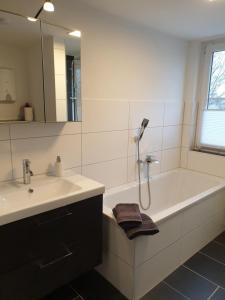 Ένα μπάνιο στο Ferienwohnung 1 am Hambach +8 φωτογραφίες