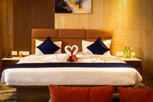 Voodi või voodid majutusasutuse Ananthyam Resort by Anukulas toas