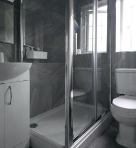 ShenfieldBeautiful En-Suite in Hutton, Brentwood的带淋浴和卫生间的浴室