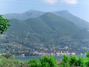 a view of a mountain range with a city and a lake at Holiday Home Eden-3 by Interhome in San Felice del Benaco