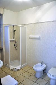 Koupelna v ubytování Hotel Ristorante La Torretta
