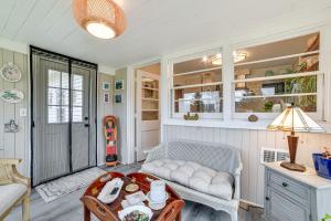 a living room with a table and a couch at 1 Mi to Historic District Mtn-View Franklin Home in Otego