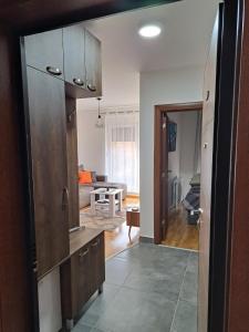 Kuchyň nebo kuchyňský kout v ubytování Apartman ANA