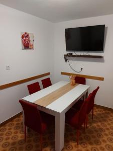 Televízia a/alebo spoločenská miestnosť v ubytovaní Apartment Bila