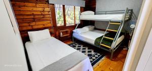 una camera da letto con due letti a castello e una finestra di Milkwood Lodge 2 - Sleeps 8 a Port Edward Altre 19 foto