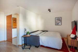 Postel nebo postele na pokoji v ubytování Apart Vinschgau