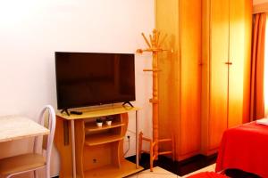 Televisyen dan/atau pusat hiburan di Flats em frente ao Allianz Parque - HOTEL EM PERDIZES