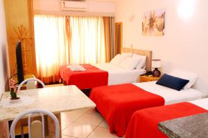 Katil atau katil-katil dalam bilik di Flats em frente ao Allianz Parque - HOTEL EM PERDIZES