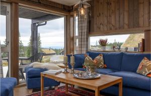 Χώρος καθιστικού στο Gorgeous Home In Sjusjøen With Kitchen
