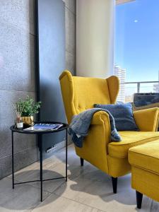 Posezení v ubytování Katowice Sky Residence 14 floor