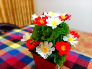 Postel nebo postele na pokoji v ubytování Sasaa Guest House