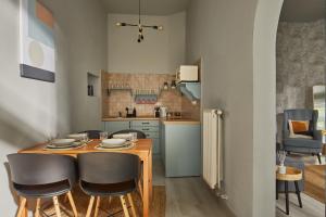 Kuchyň nebo kuchyňský kout v ubytování Butik Art Hotel